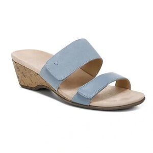 Vionic Bayu Wedge Slide Sandals size 9.5 women’s new light blue sky